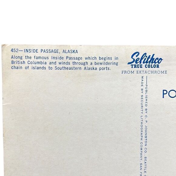 Alaska Postcard Inside Passage Selithco Paper Unposted Real Photo RPPC Vintage - Picture 5 of 7